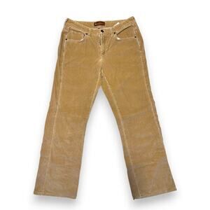 Lee One True Fit Tan Corduroy Mid-Rise Ribbed Straight Pants Size 9/10M